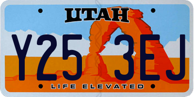 UT license plate Y253EJ