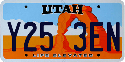 UT license plate Y253EN