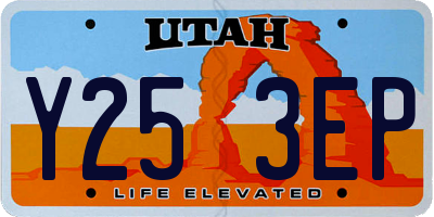 UT license plate Y253EP