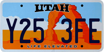 UT license plate Y253FE