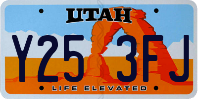 UT license plate Y253FJ