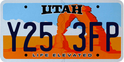 UT license plate Y253FP