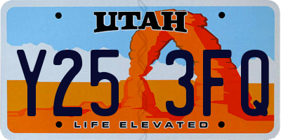 UT license plate Y253FQ