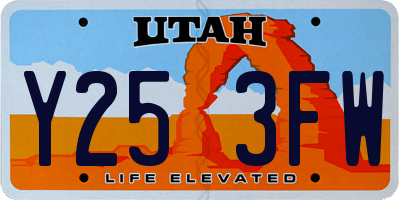 UT license plate Y253FW