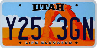 UT license plate Y253GN