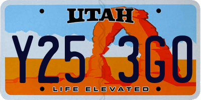 UT license plate Y253GO