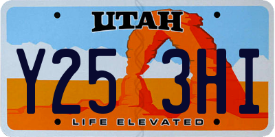 UT license plate Y253HI