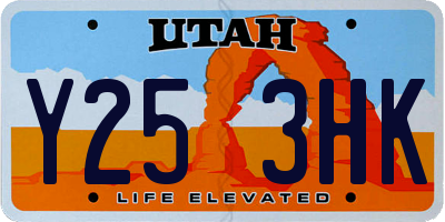 UT license plate Y253HK