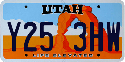 UT license plate Y253HW