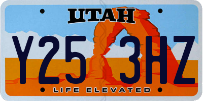UT license plate Y253HZ