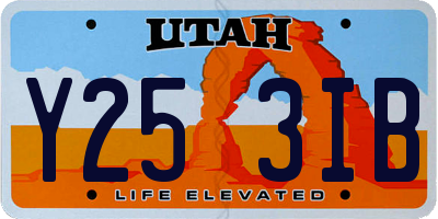 UT license plate Y253IB