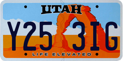 UT license plate Y253IG