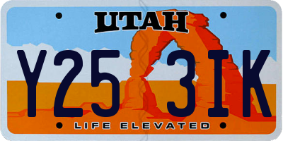 UT license plate Y253IK