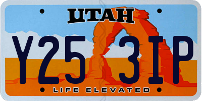 UT license plate Y253IP