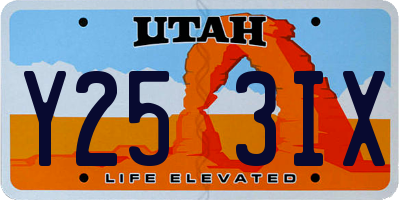UT license plate Y253IX