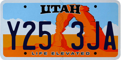 UT license plate Y253JA