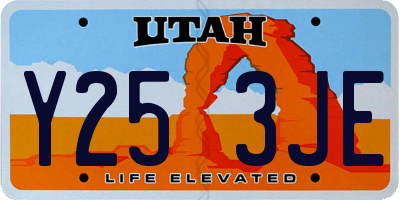 UT license plate Y253JE