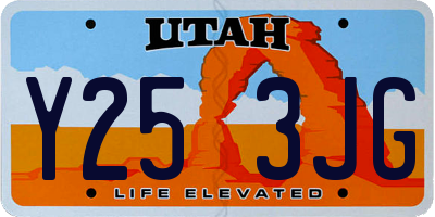 UT license plate Y253JG