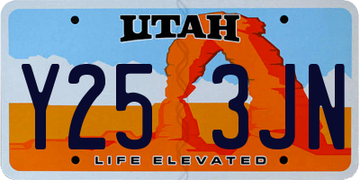 UT license plate Y253JN
