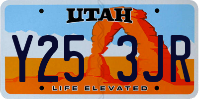 UT license plate Y253JR