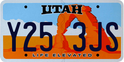 UT license plate Y253JS