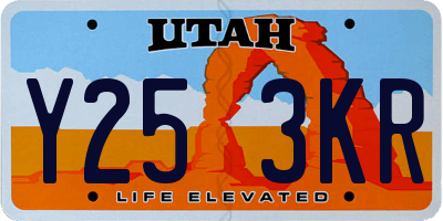 UT license plate Y253KR