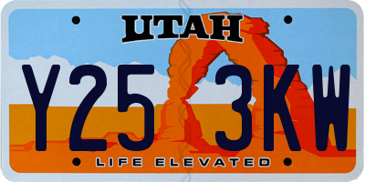 UT license plate Y253KW