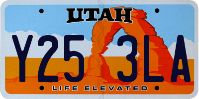 UT license plate Y253LA