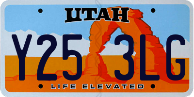 UT license plate Y253LG