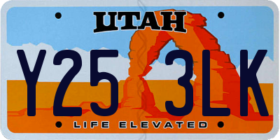 UT license plate Y253LK