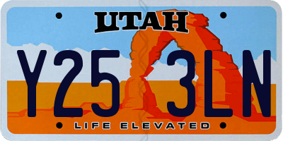 UT license plate Y253LN