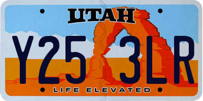 UT license plate Y253LR