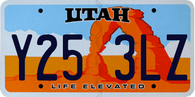 UT license plate Y253LZ