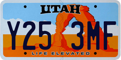 UT license plate Y253MF