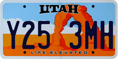 UT license plate Y253MH