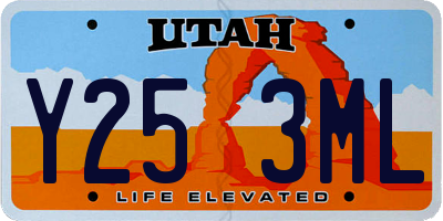 UT license plate Y253ML