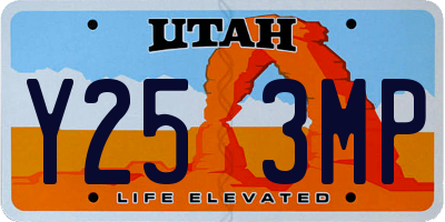 UT license plate Y253MP