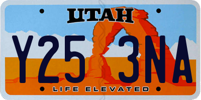 UT license plate Y253NA