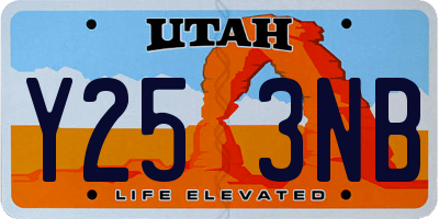 UT license plate Y253NB