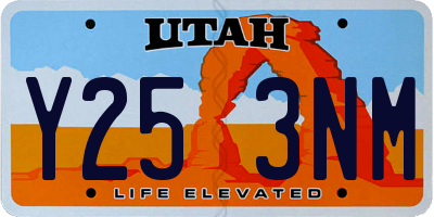 UT license plate Y253NM