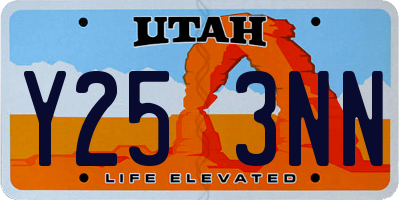 UT license plate Y253NN