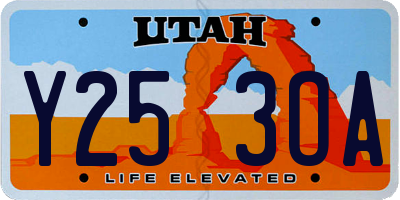 UT license plate Y253OA