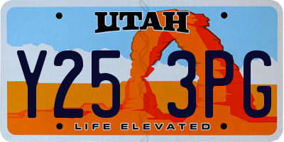 UT license plate Y253PG