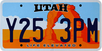 UT license plate Y253PM