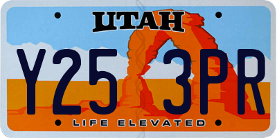UT license plate Y253PR