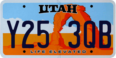 UT license plate Y253QB
