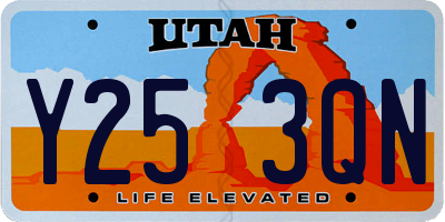 UT license plate Y253QN