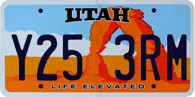 UT license plate Y253RM