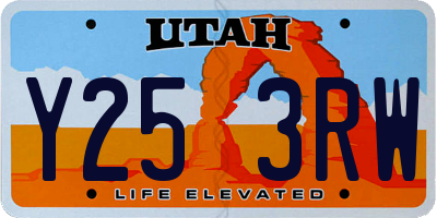 UT license plate Y253RW
