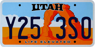 UT license plate Y253SO